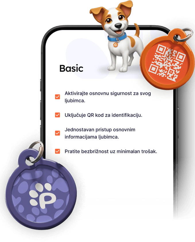 PawPass app with a happy dog and tag